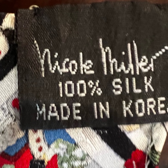 Nicole miller King & Queen of Hearts Card scarf vintage - Picture 3 of 3